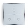 Interruptor Inteligente Táctil Cristal 3 Vía 1800W Compatible Google Home/Alexa [HIT-KS-601-3]