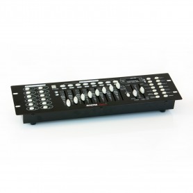 DMX512 Controlador- 192 canales DMX- Control 12 luces con 16 canales cada 30 orillas de memoria, 240 escenas: pantallas LCD y bo