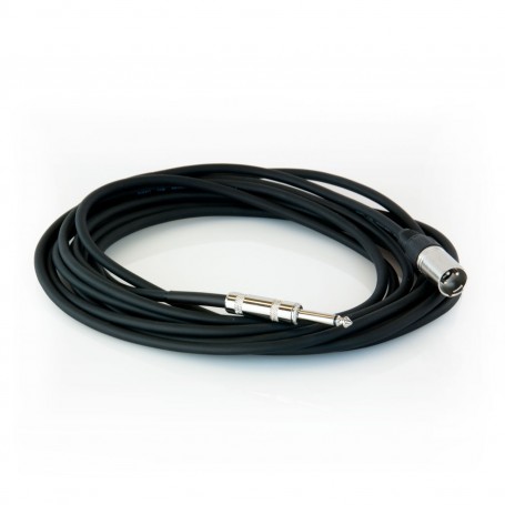 Cable de audio ruidoso, alta calidad, cableado con conectores Male XLR y Mono Jack 6.3mm. Longitud 6 metros.- Paquete: 40 piezas