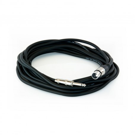 Cable de audio ruido, alta calidad, cableado con conectores hembra XLR y Mono Jack 6.3mm. Longitud 6 metros.- Paquete: 30 piezas