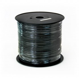 Cable de altavoz profesional 2 x 2,00 mmq- Sección redonda negra: diámetro exterior: 6.5 mm.- 100 metros Spool - Paquete: 2 piez