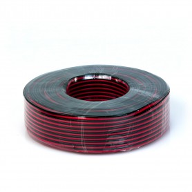 Cable de altavoz rojo / negro 2 * 0.5 mmqq - 100 metros de rollo: paquete: 10 piezas cada caja