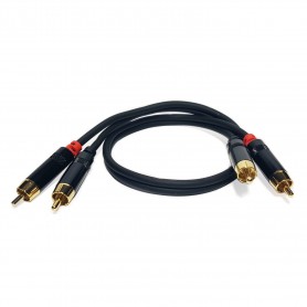 Cable de audio de alta calidad, cableado con 2 + 2 enchufes masculinos RCA. Longitud 50 cm.

& nbsp - Paquete: 150 piezas cada