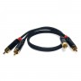 Cable de audio de alta calidad, cableado con 2 + 2 enchufes masculinos RCA. Longitud 50 cm.

& nbsp - Paquete: 150 piezas cada