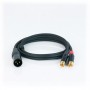 Cable de audio de alta calidad, cableado con 2 enchufes masculinos RCA + 1 conector XLR masculino. Longitud 1 metro.- Paquete: 8