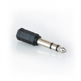 ABS / ADAPTADOR DE METAL: STEREO MINI JACK THET 3,5 mm Socket - & GT Conector estéreo 6,3 mm Plug.- Paquete: 200 piezas cada bol