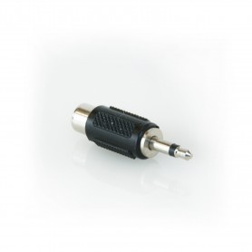 Adaptador ABS / METAL: Socket RCA - & GT Mono Mini Jack 3,5 mm Enchufe