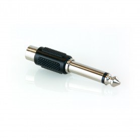 Adaptador ABS / METAL: Socket RCA - & GT Paquete de Mono Jack 6,3 mm: paquete: 100 piezas cada bolsa de polietileno