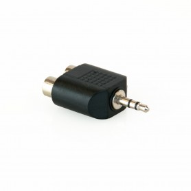 Adaptador ABS / Metal: 2 x Socket RCA - & GT Paquete STEREO MINI JACK 3,5 mm: paquete: 100 piezas cada bolsa de polietileno