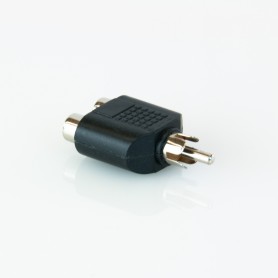 Adaptador ABS / METAL: Dos sockets RCA - & GT Paquete de RCA: 100 piezas cada bolsa de polietileno.