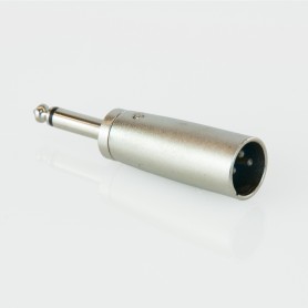 Adaptador de metal: Xlr 3 Pole Plug - & GT Mono Jack 6,3 mm Enchufe.- Paquete: 20 piezas cada caja.